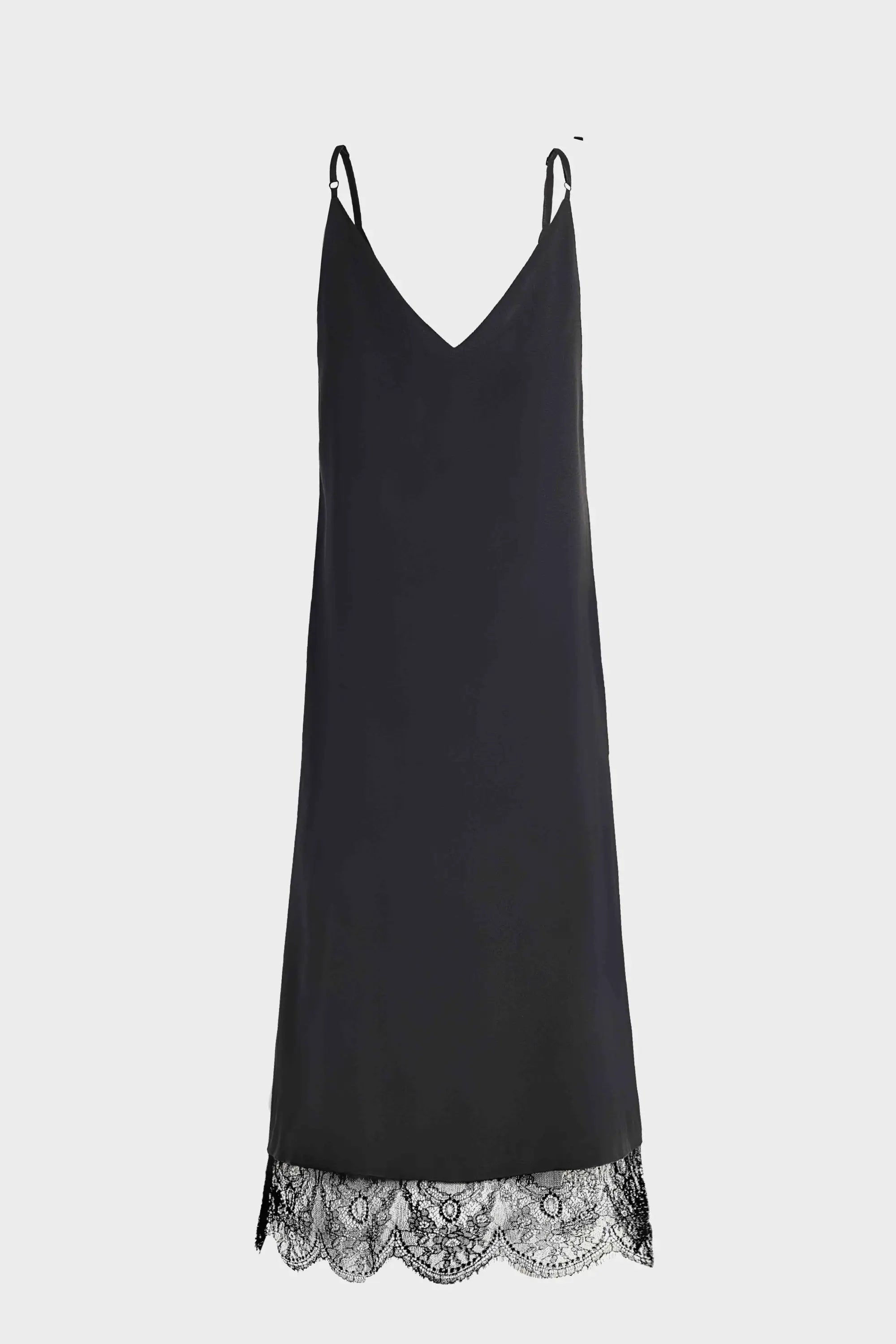 Dark blue slip dress 'Lace'