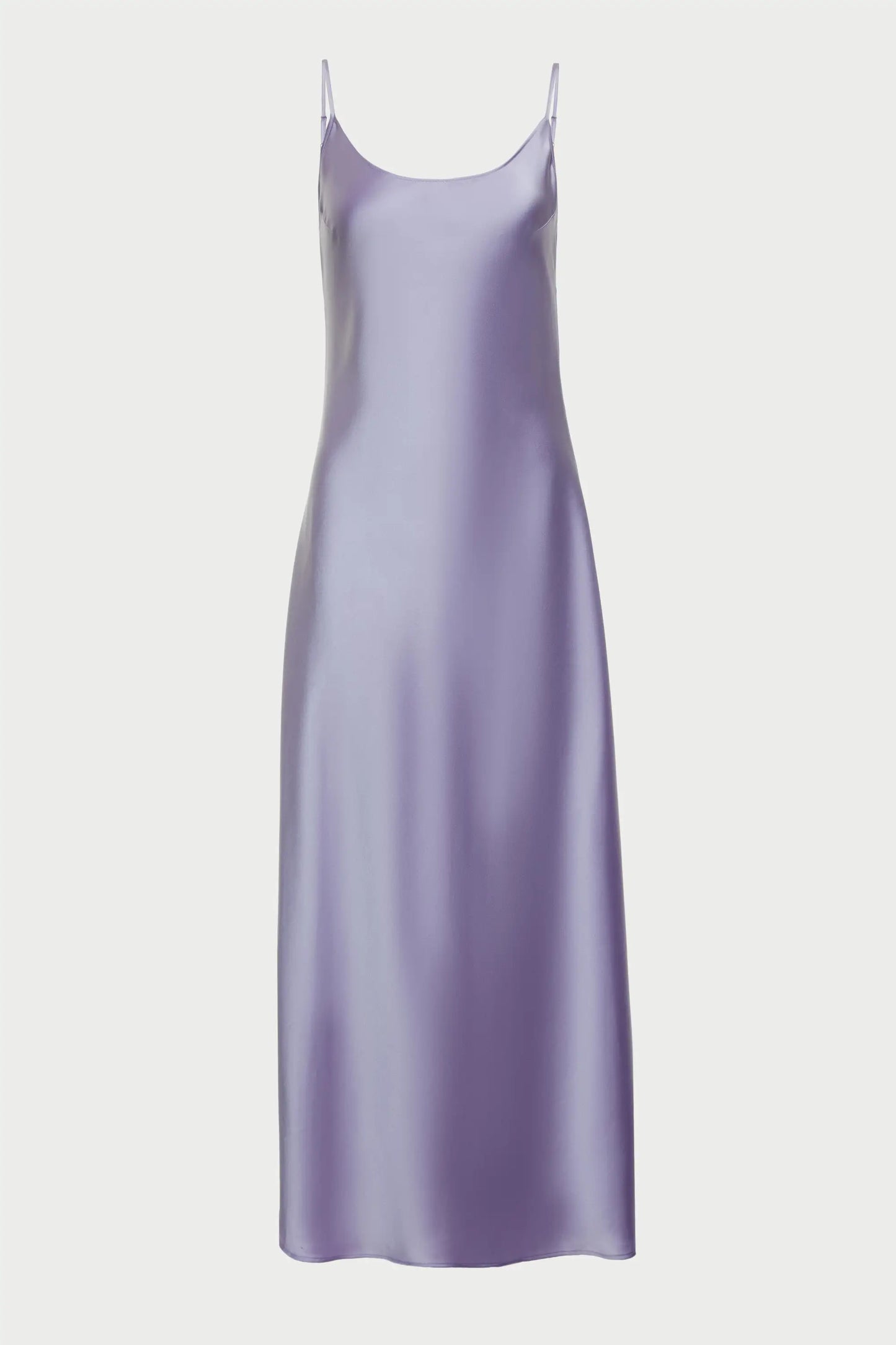 Lilac midi satin slip dress ’Majestic’