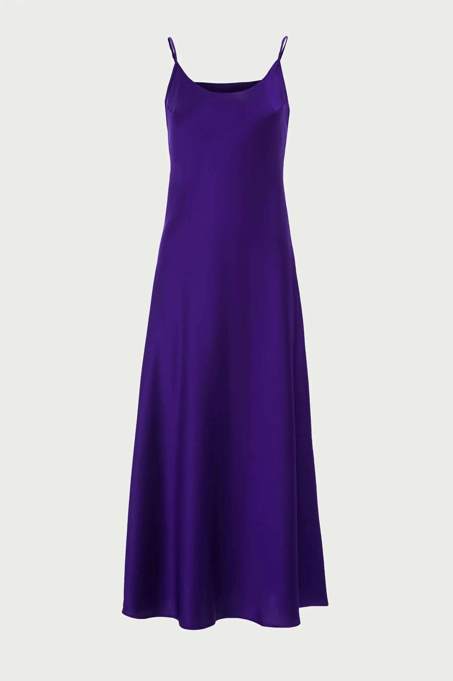 Purple midi satin slip dress ’Majestic’