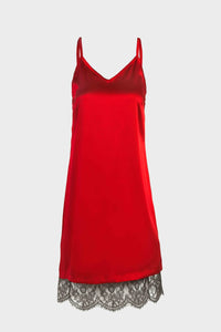 Red slip dress ’Lace’