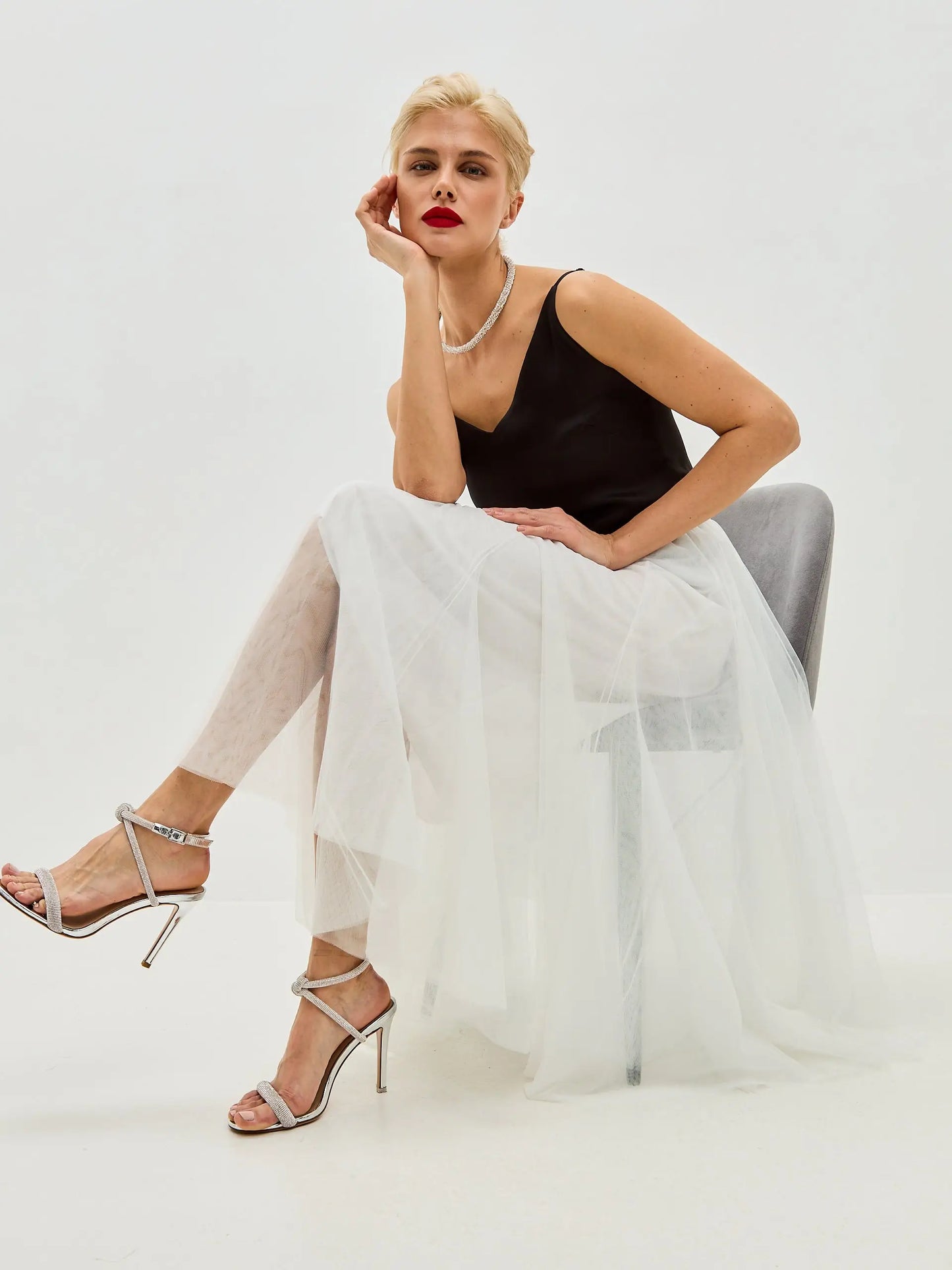 White Tulle midi skirt ’Ballerina’ - Ballet-Inspired