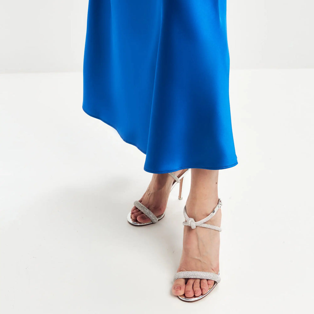 
                  
                    Blue midi satin slip dress ’Majestic’
                  
                