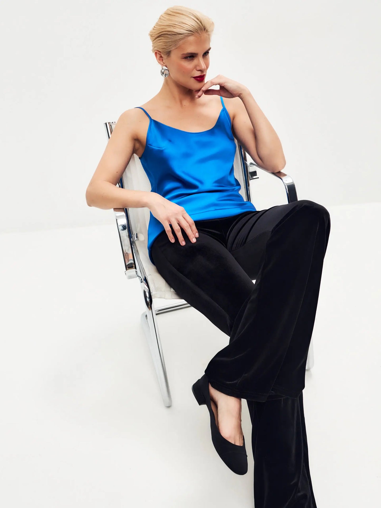 Blue Satin Camisole ’Luminous’