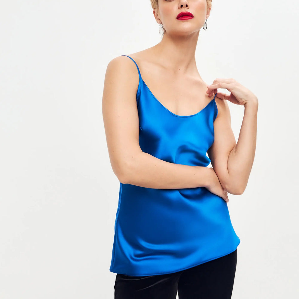 Blue Satin Camisole ’Luminous’ - XS