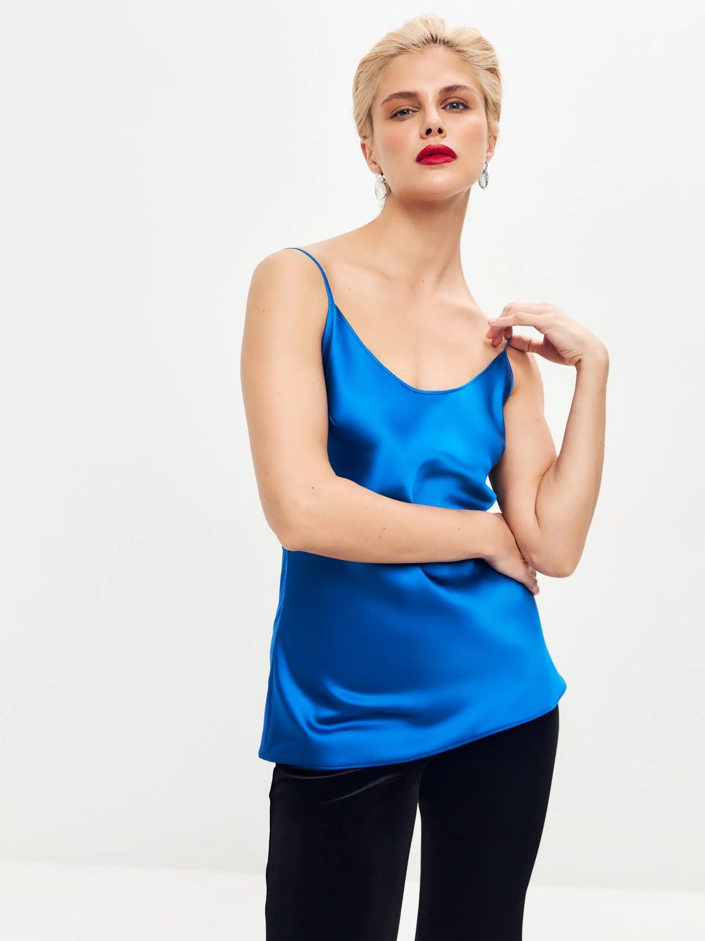 Blue Satin Camisole ’Luminous’ - XS