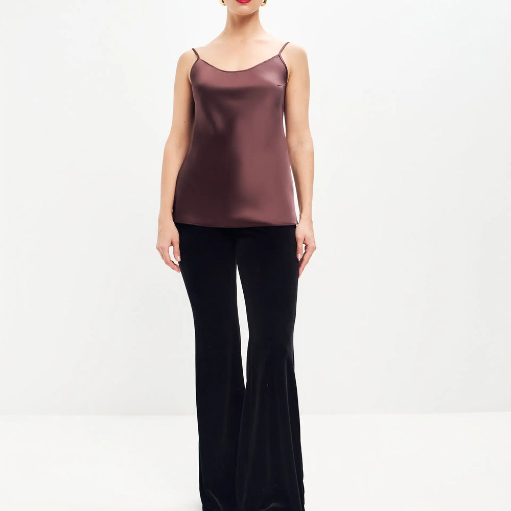 
                  
                    Brown Satin Camisole ’Luminous’
                  
                