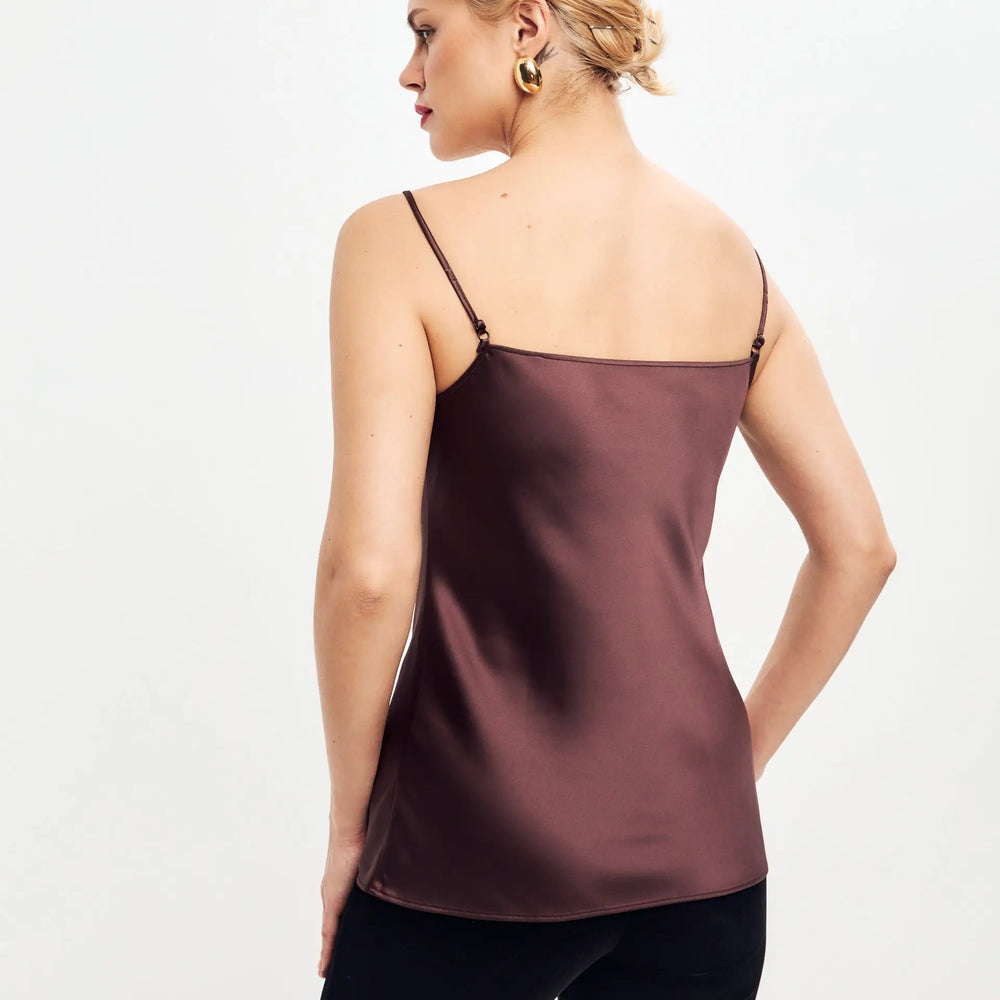 
                  
                    Brown Satin Camisole ’Luminous’
                  
                