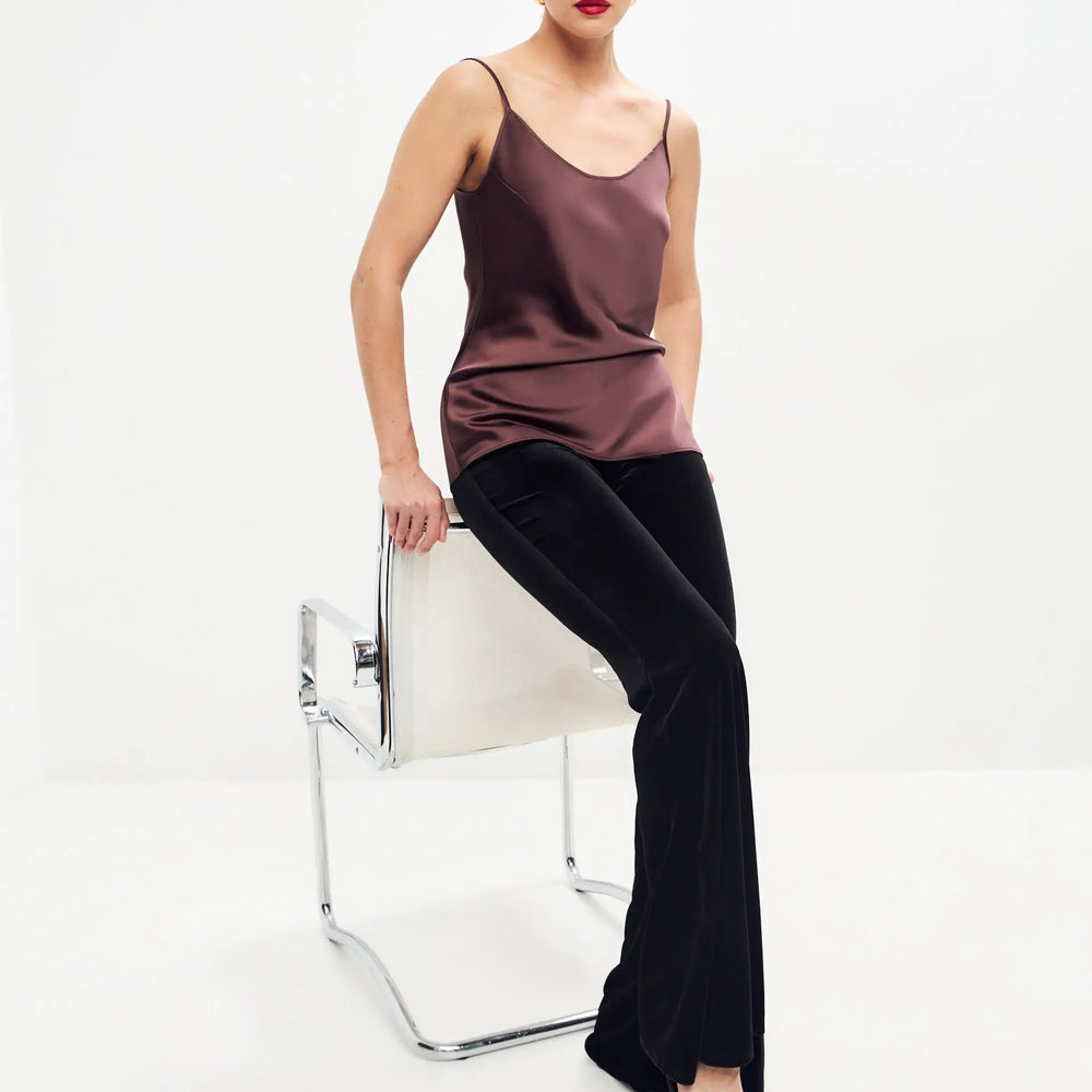 
                  
                    Brown Satin Camisole ’Luminous’
                  
                
