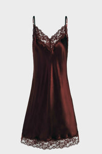 Brown slip dress ’Lace’