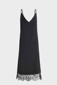 Dark blue slip dress ’Lace’