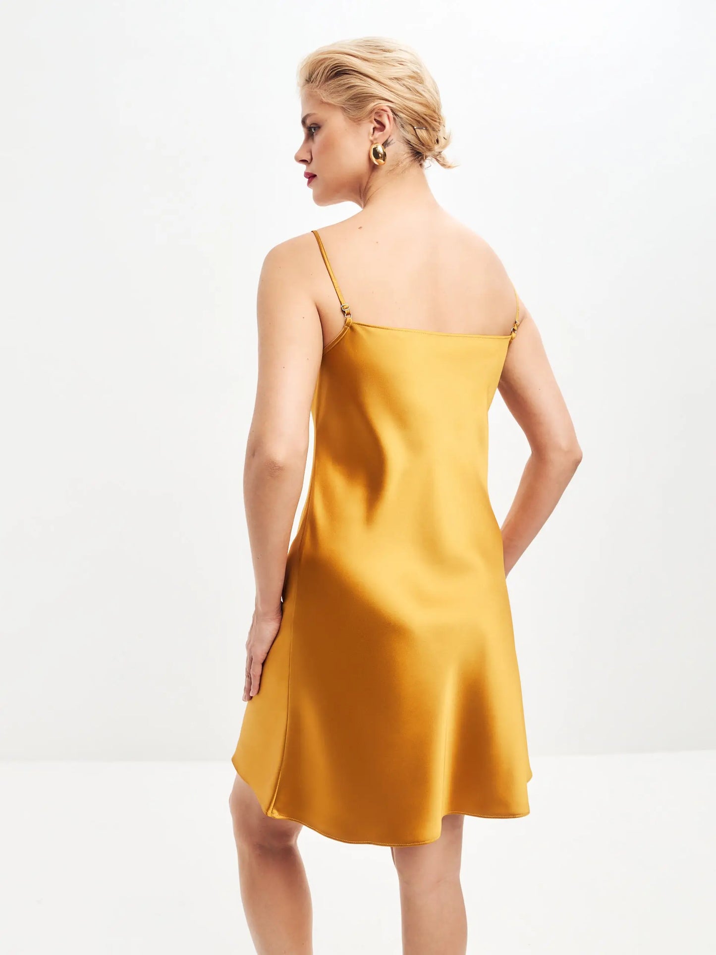 gold mini slip dress Versace Metal Mesh Slip Mini Dress, Female, Gold, 36