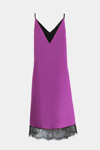 Fuchsia slip dress ’Lace’
