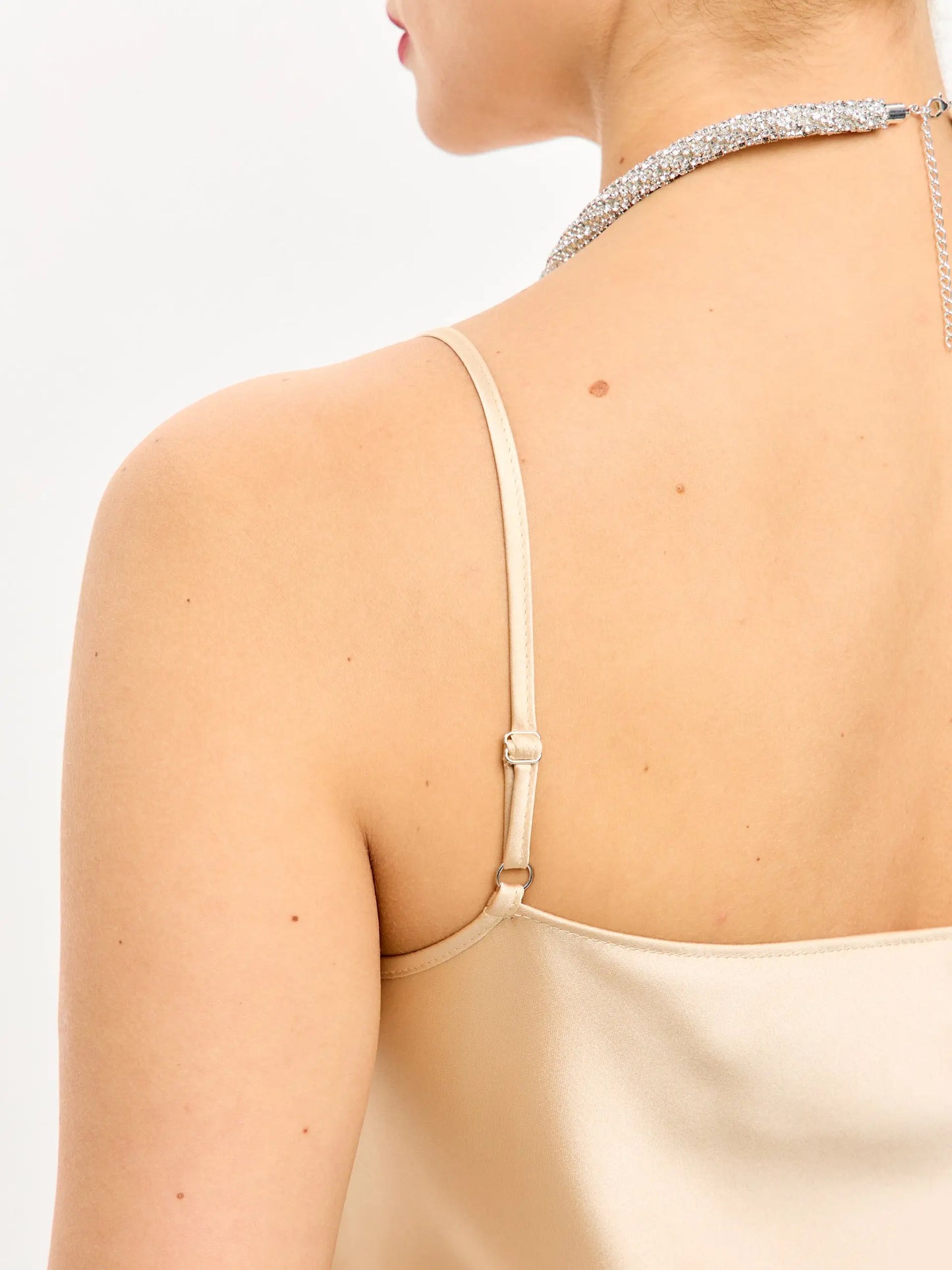 Gold mini satin slip dress 'Pure' - Serena Silueta Gold mini satin slip dress 'Pure' - Serena Silueta