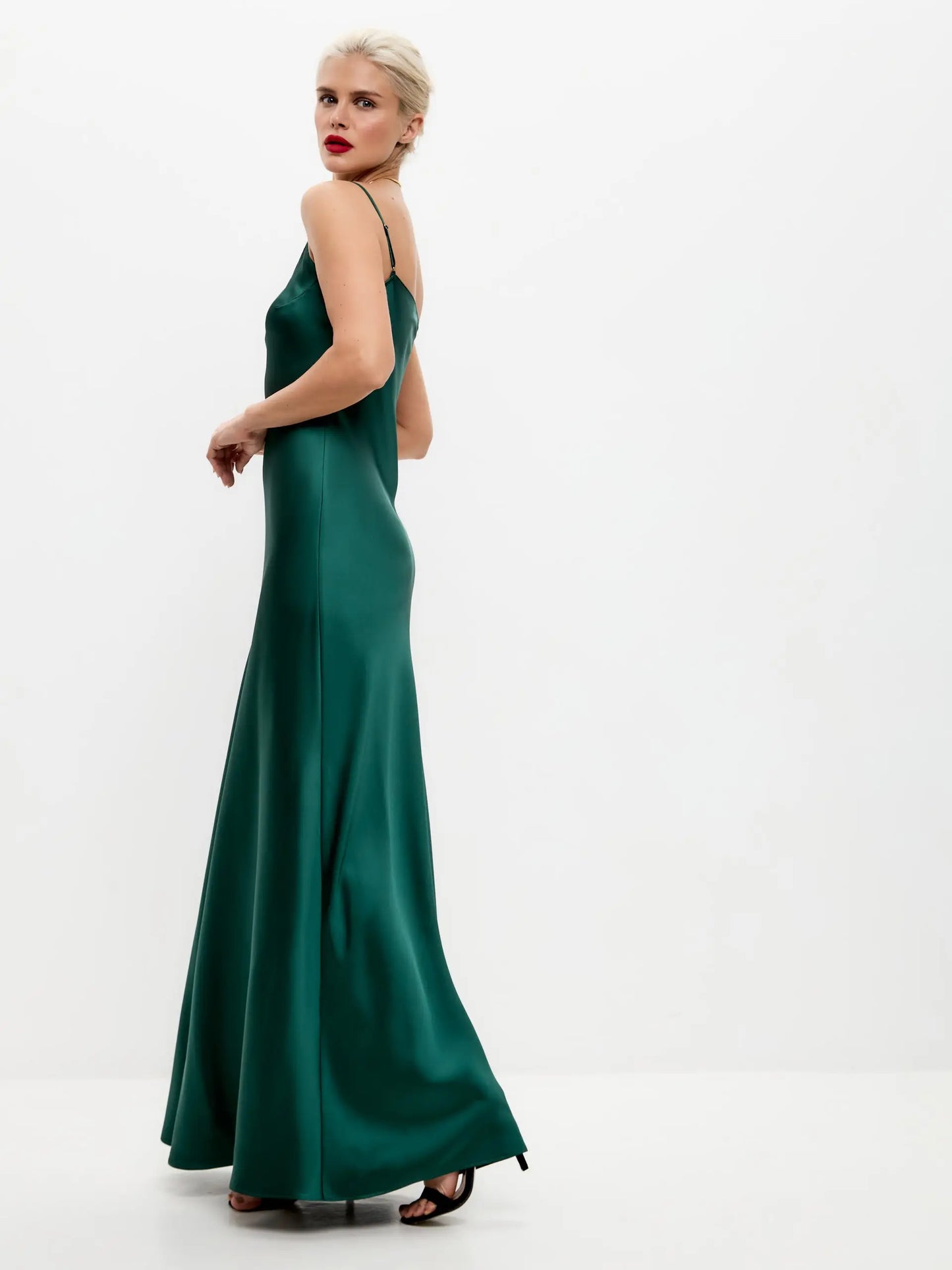 green slip dress maxi Emerald green maxi satin slip dress 'Serene' green slip dress maxi Emerald green maxi satin slip dress 'Serene'