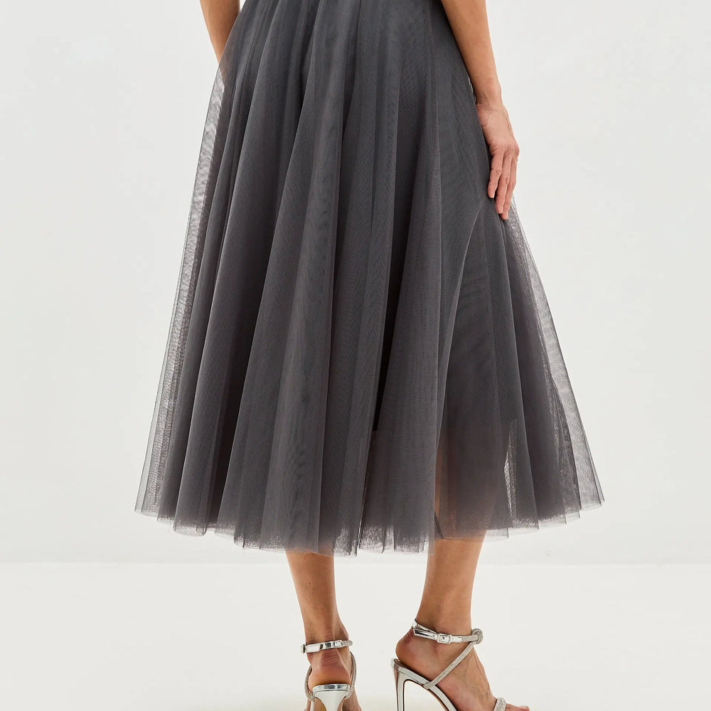 
                  
                    Grey Tulle midi skirt ’Ballerina’ - Ballet-Inspired
                  
                