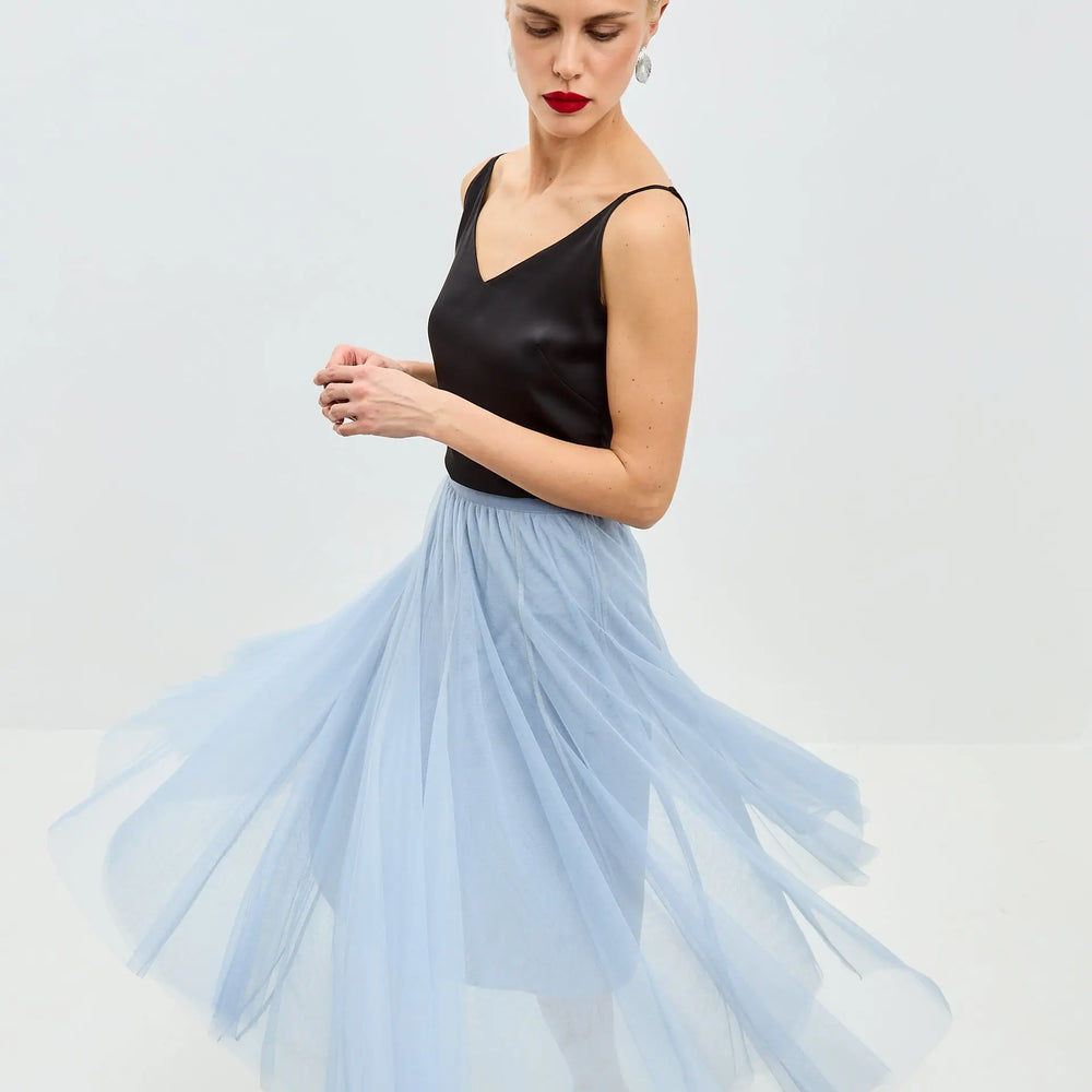
                  
                    Light blue Tulle midi skirt ’Ballerina’ - Ballet-Inspired
                  
                