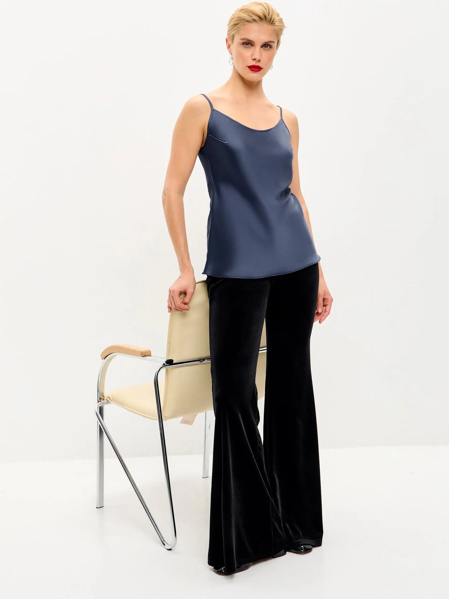Navy blue Satin Camisole ’Luminous’