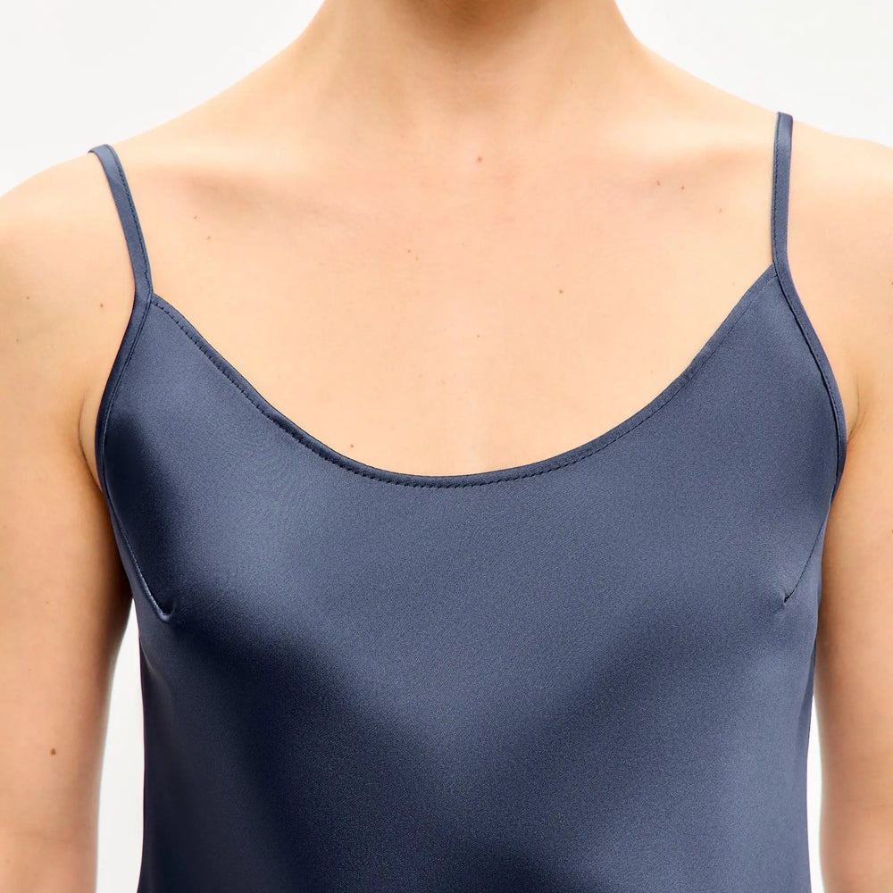 
                  
                    Navy blue Satin Camisole ’Luminous’
                  
                