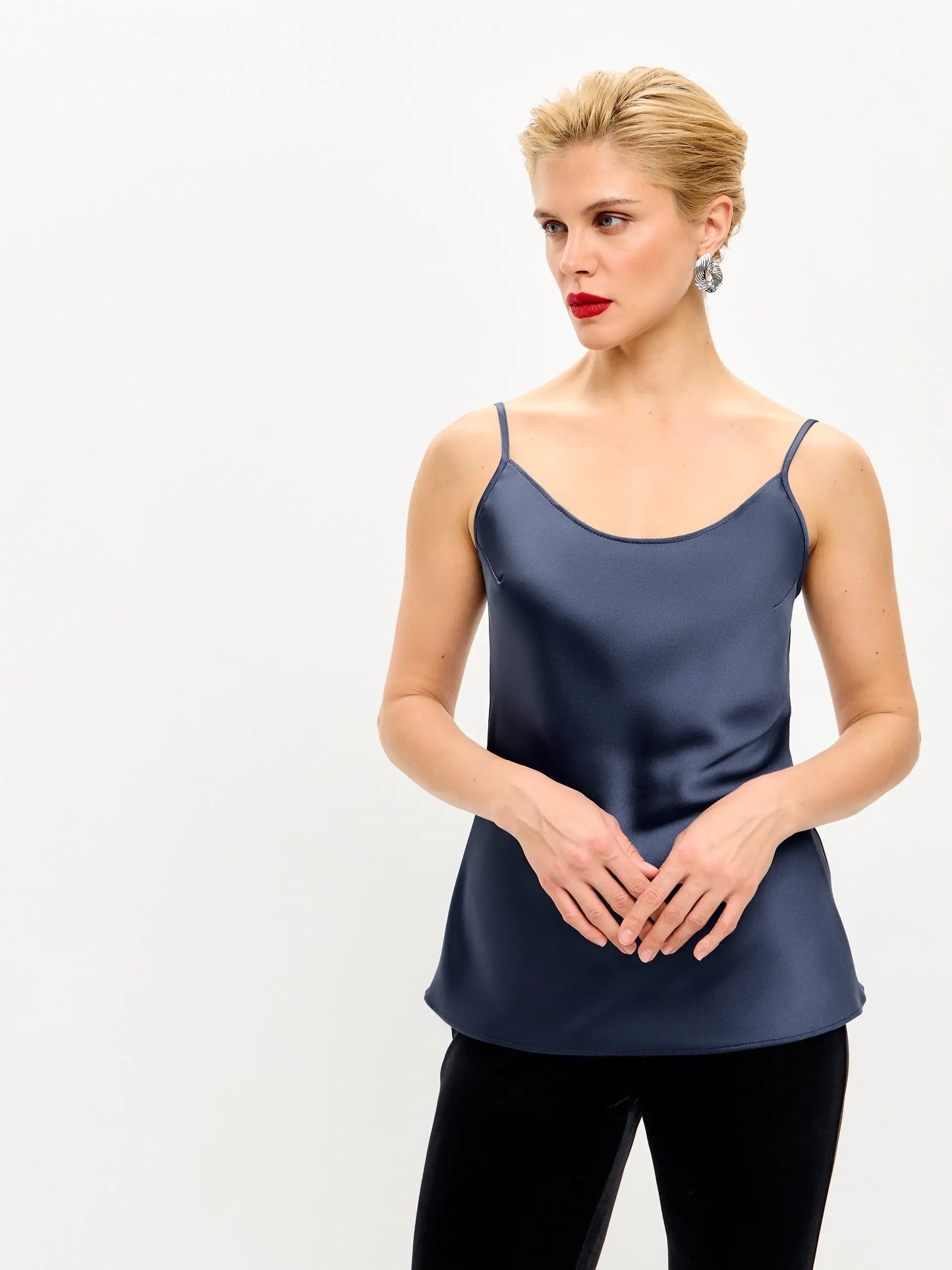 Navy blue Satin Camisole ’Luminous’ - XS