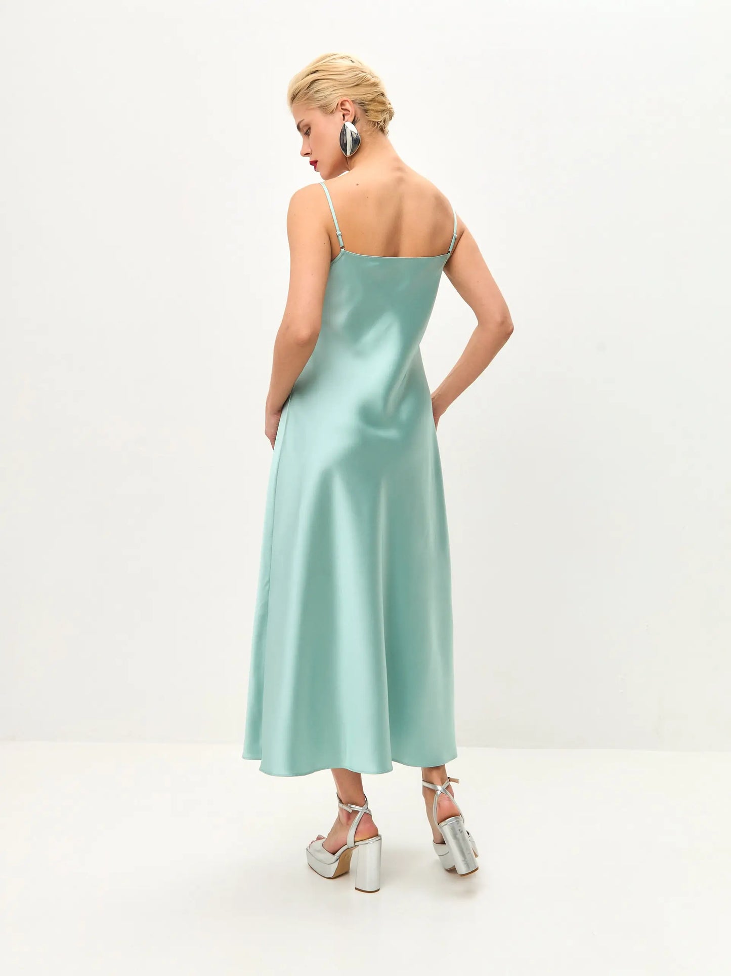 pistachio satin corset midi dress House Of CB Nathalia Pistachio Satin Corset Midi Dress Light Green Size Small