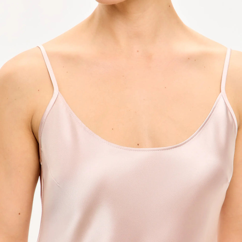
                  
                    Powder pink mini satin slip dress ’Pure’
                  
                