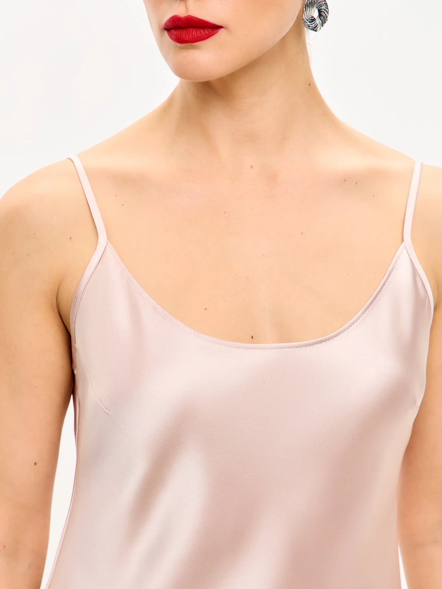 Powder pink mini satin slip dress 'Pure' - Serena Serena Silueta Powder pink mini satin slip dress 'Pure' - Serena Serena Silueta