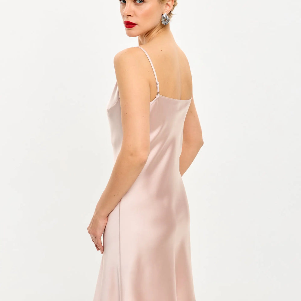
                  
                    Powder pink mini satin slip dress ’Pure’
                  
                