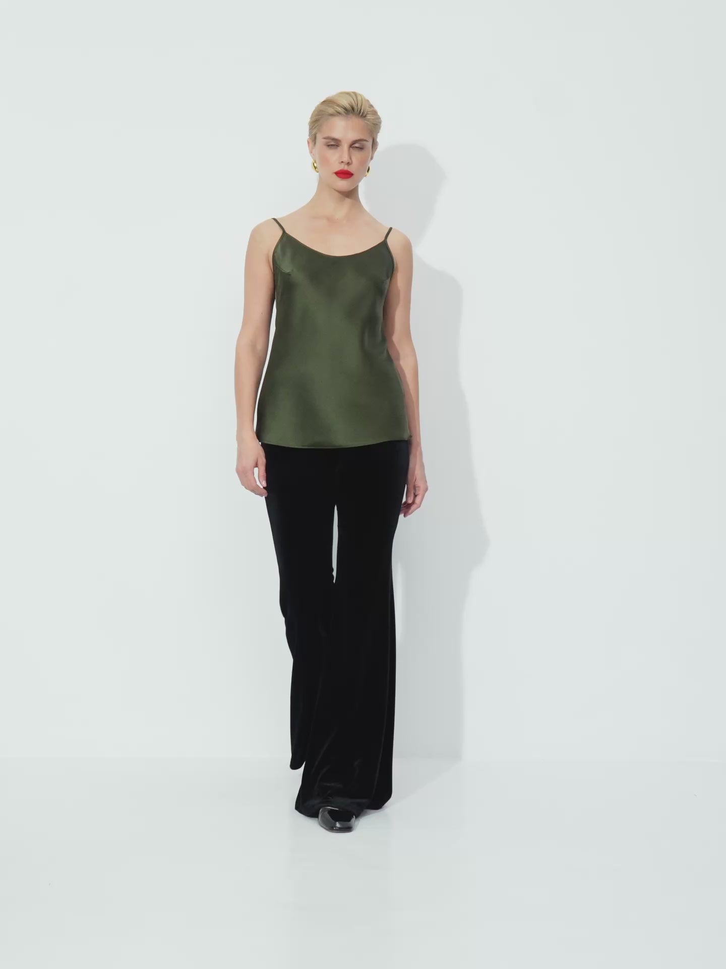 Camisola de satén roja 'Luminous'