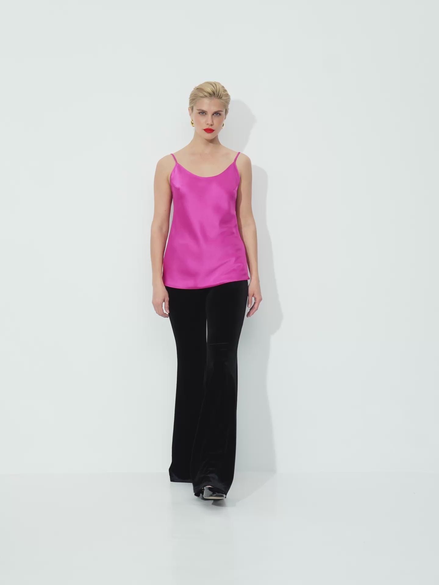 Rotes Satin-Unterhemd „Luminous“
