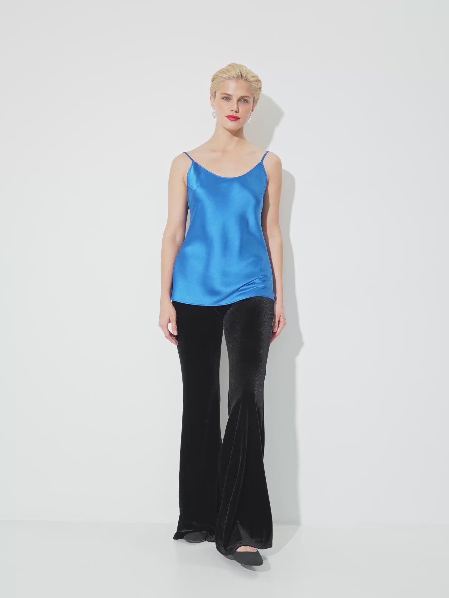 Camisola de satén roja 'Luminous'