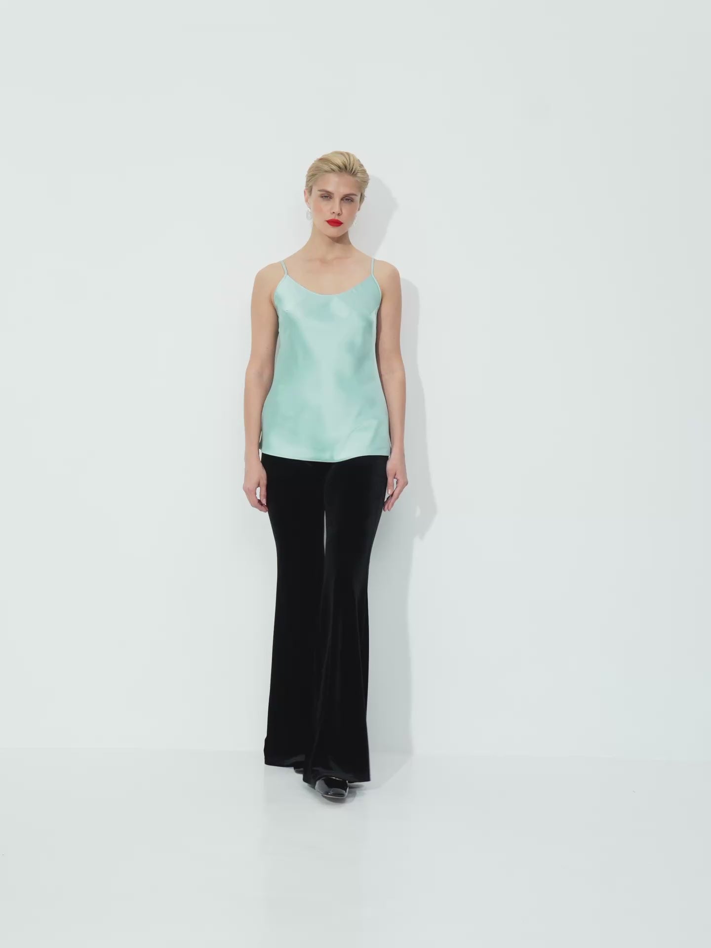 Camisola de satén roja 'Luminous'