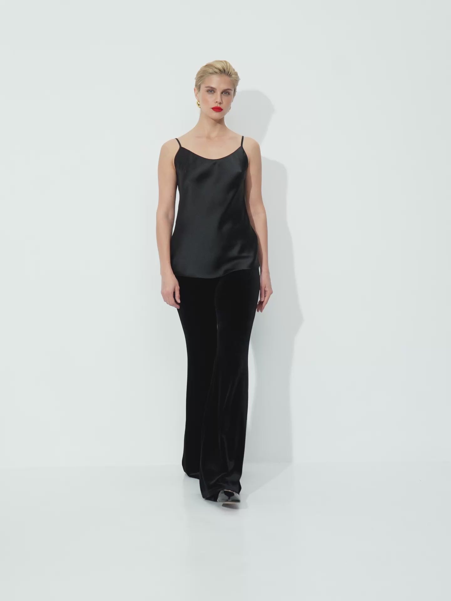 Camisola de satén roja 'Luminous'