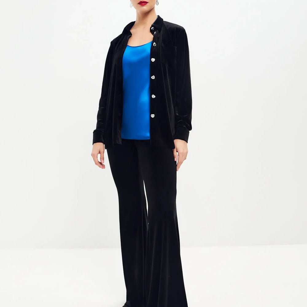 
                  
                    Black velvet shirt
                  
                