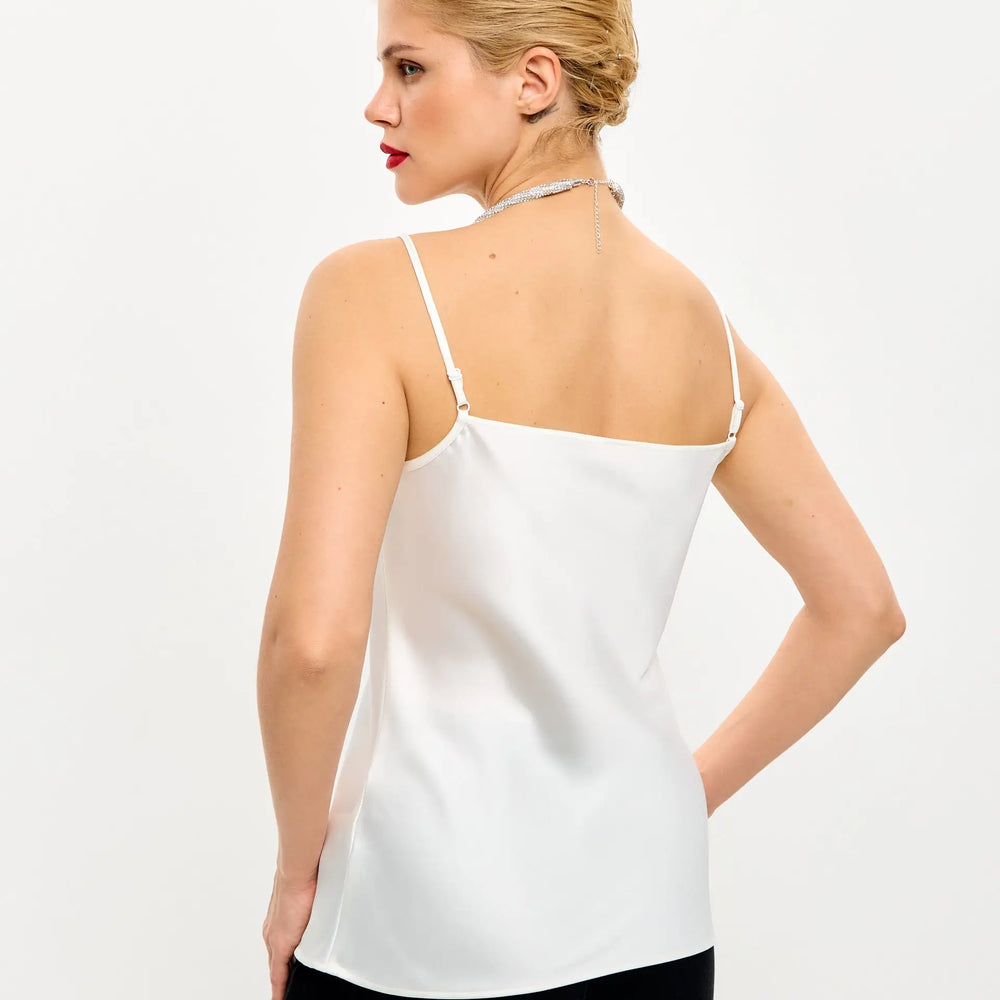 
                  
                    White Satin Camisole ’Luminous’
                  
                