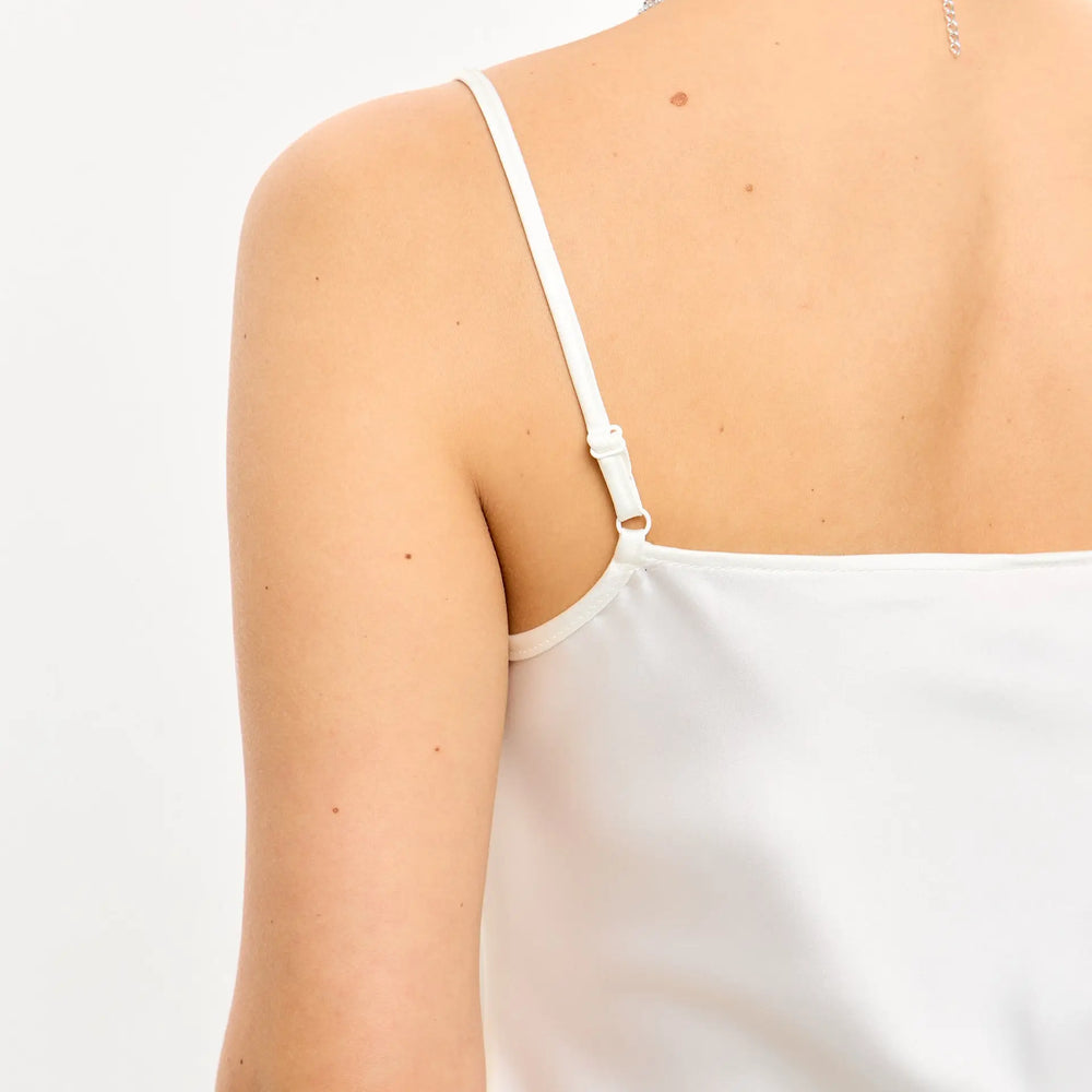 
                  
                    White Satin Camisole ’Luminous’
                  
                