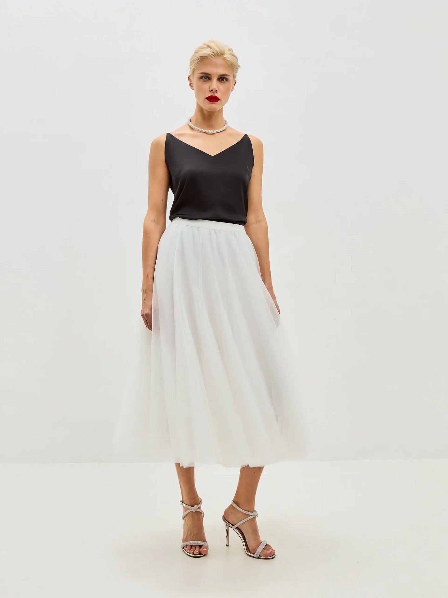 White Tulle midi skirt 'Ballerina' White Tulle midi skirt 'Ballerina'